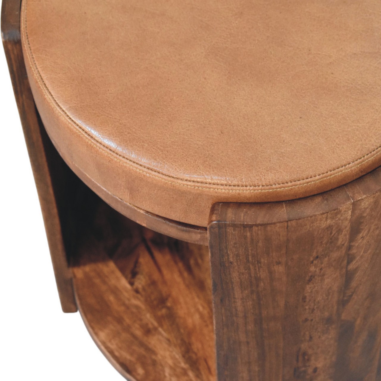 Savoy Leather Stool - Image 5